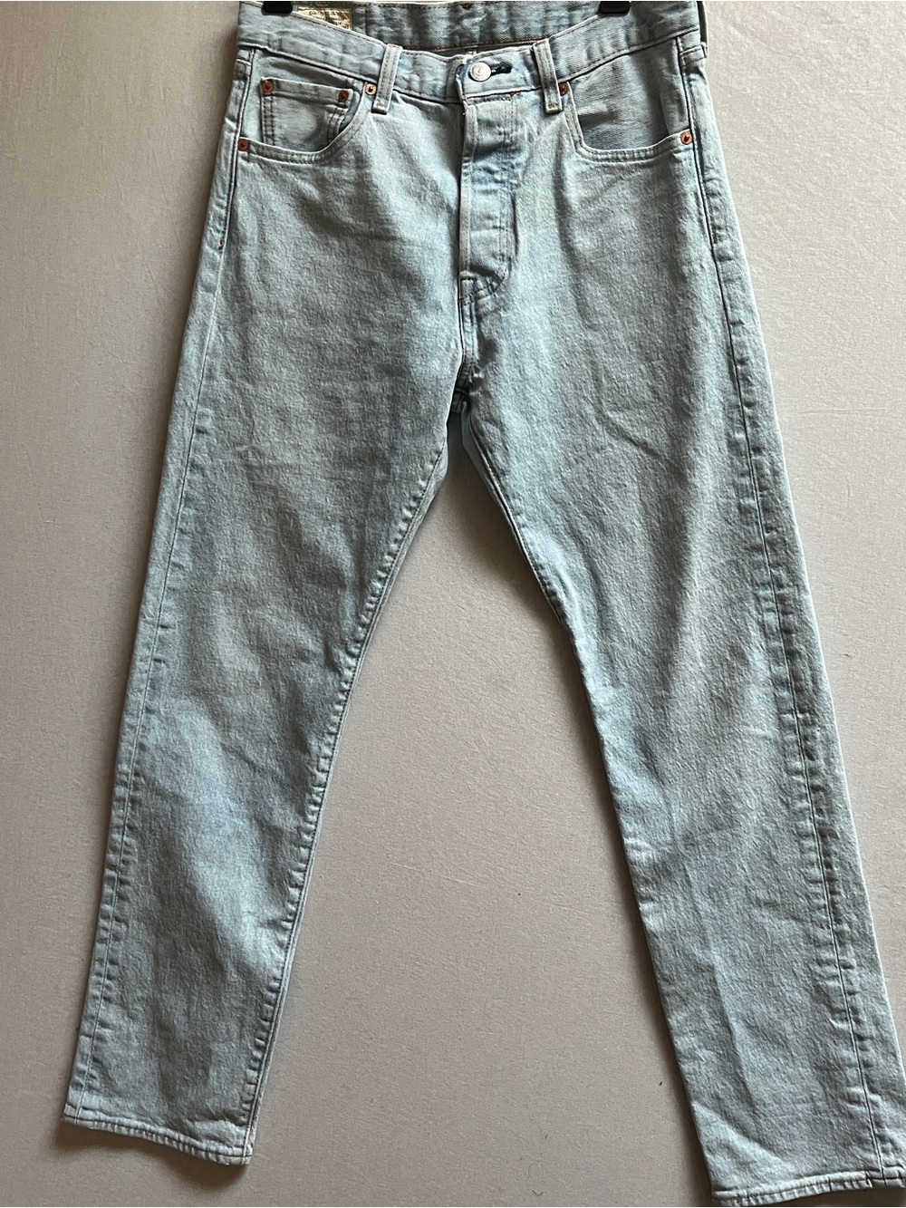Levis Premium 501 93 Straight Leg Light Wash Denim Jeans Size 30